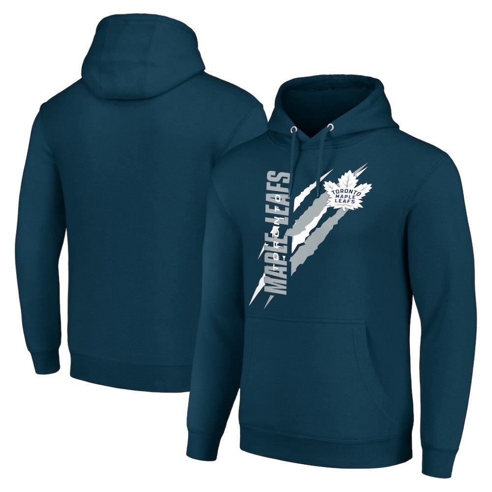 NHL Blue Toronto Maple Leafs Starter Color Scratch Fleece Pullover Hoodie