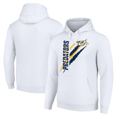 NHL White Nashville Predators Starter Color Scratch Fleece Pullover Hoodie