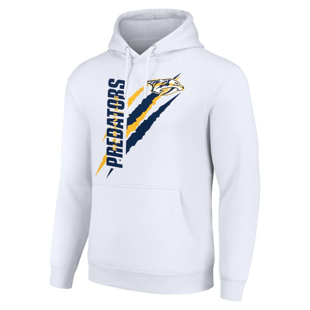 NHL White Nashville Predators Starter Color Scratch Fleece Pullover Hoodie