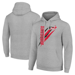 NHL Heather Gray Carolina Hurricanes Starter Color Scratch Fleece Pullover Hoodie