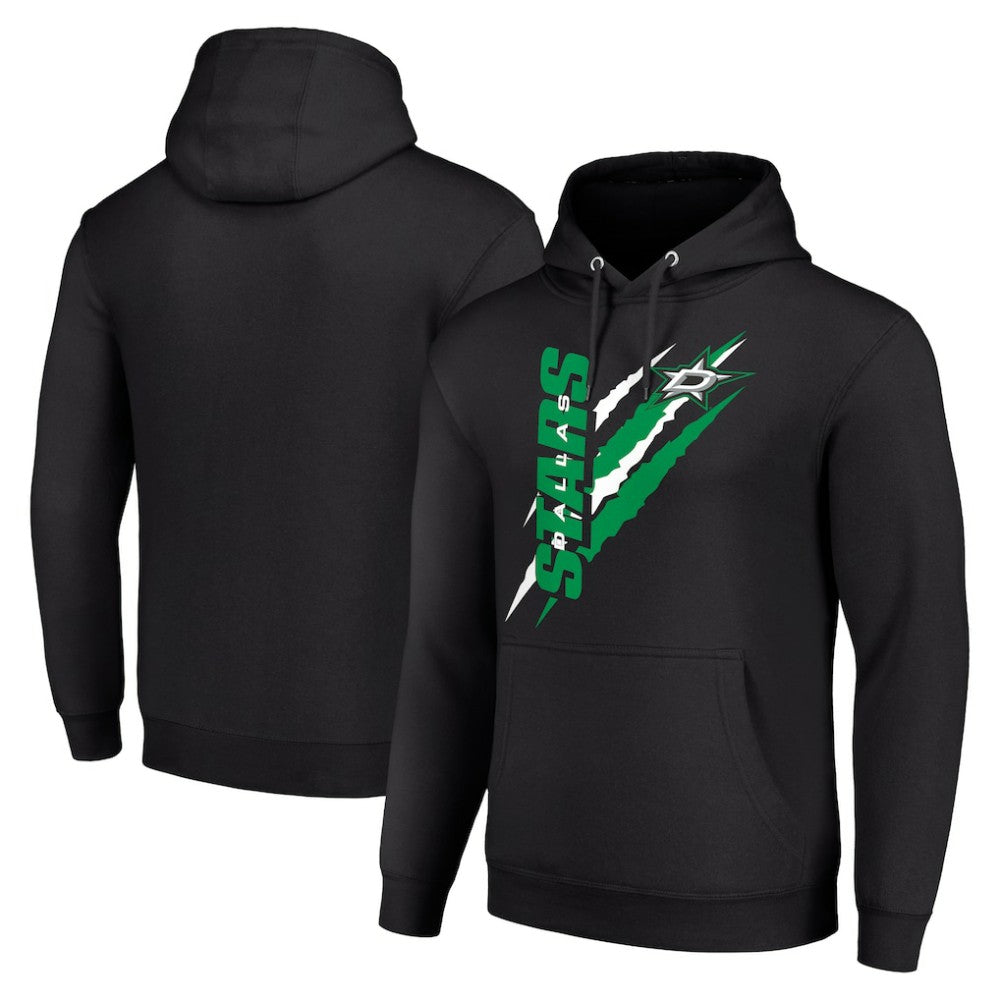NHL Black Dallas Stars Starter Color Scratch Fleece Pullover Hoodie