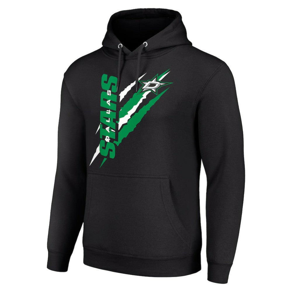 NHL Black Dallas Stars Starter Color Scratch Fleece Pullover Hoodie