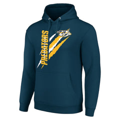NHL Blue Nashville Predators Starter Color Scratch Fleece Pullover Hoodie