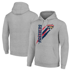 NHL Heather Gray Florida Panthers Starter Color Scratch Fleece Pullover Hoodie