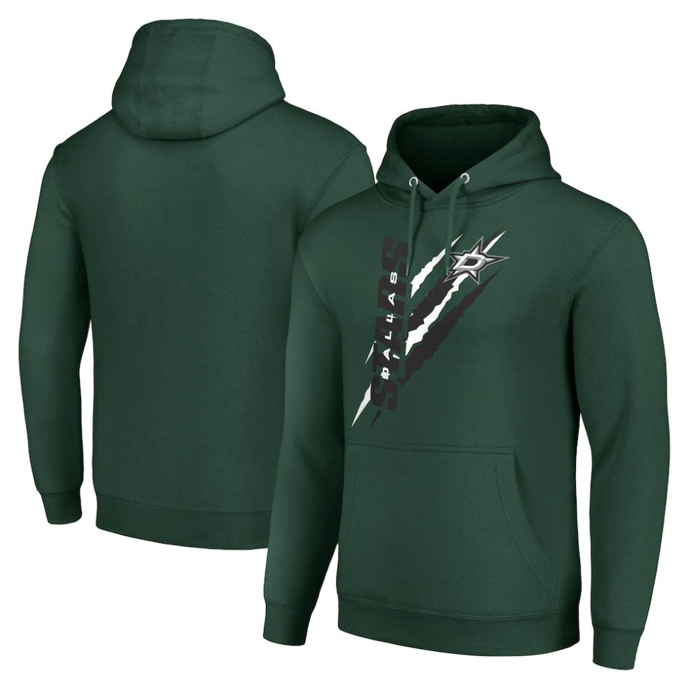 NHL Green Dallas Stars Starter Color Scratch Fleece Pullover Hoodie