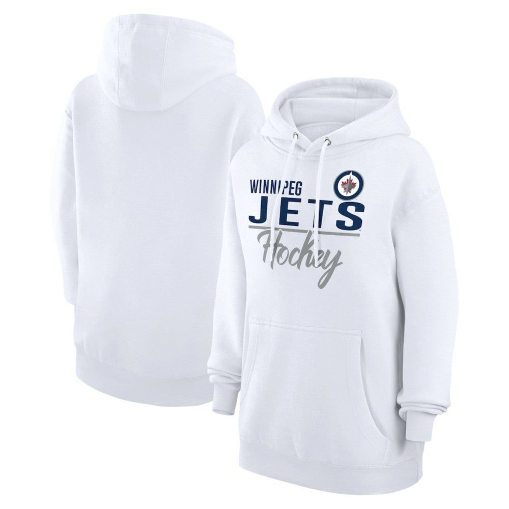 NHL White Winnipeg Jets G-III 4Her by Carl Banks Women's Team Fleece Pullover Hoodie