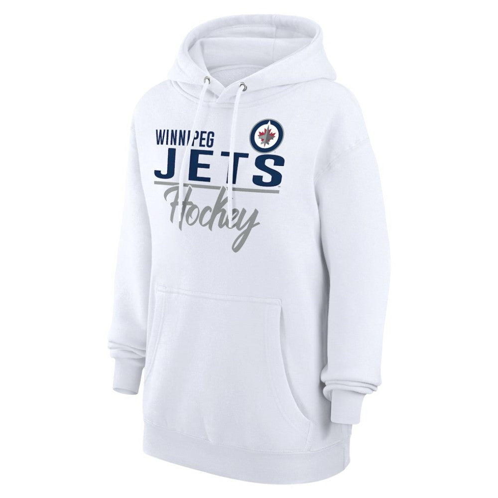 NHL White Winnipeg Jets G-III 4Her by Carl Banks Women's Team Fleece Pullover Hoodie