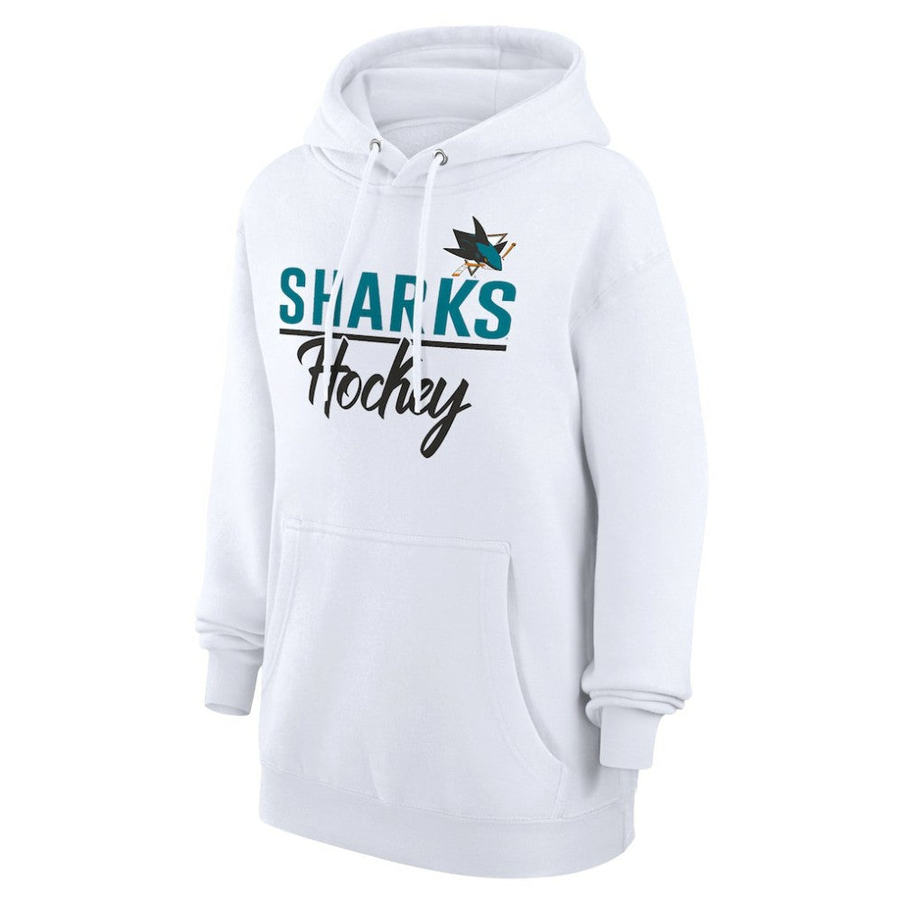 NHL White San Jose Sharks G-III 4Her by Carl Banks Women's Team Fleece Pullover Hoodie