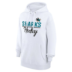 NHL White San Jose Sharks G-III 4Her by Carl Banks Women's Team Fleece Pullover Hoodie