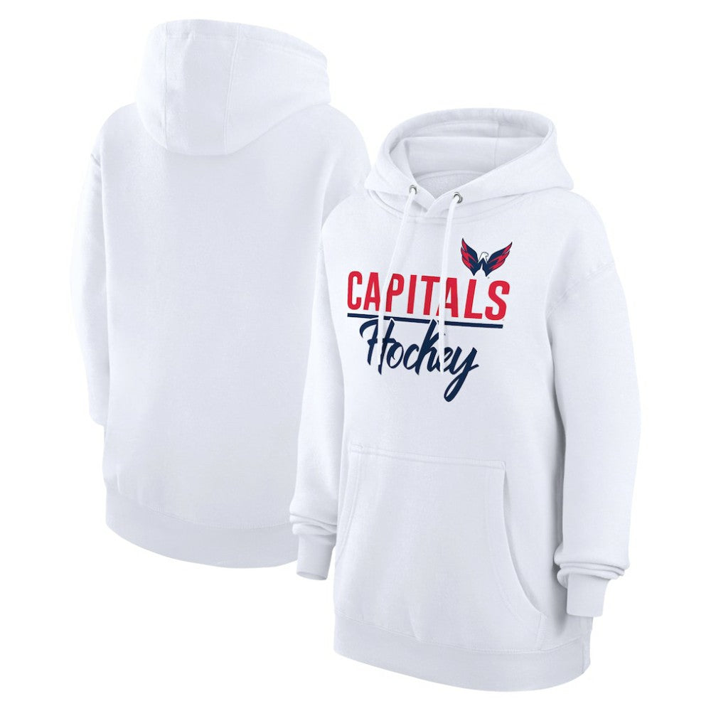NHL White Washington Capitals G-III 4Her by Carl Banks Women's Team Fleece Pullover Hoodie