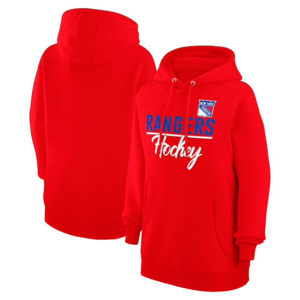NHL Red New York Rangers G-III 4Her by Carl Banks Women's Team Fleece Pullover Hoodie