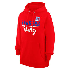 NHL Red New York Rangers G-III 4Her by Carl Banks Women's Team Fleece Pullover Hoodie