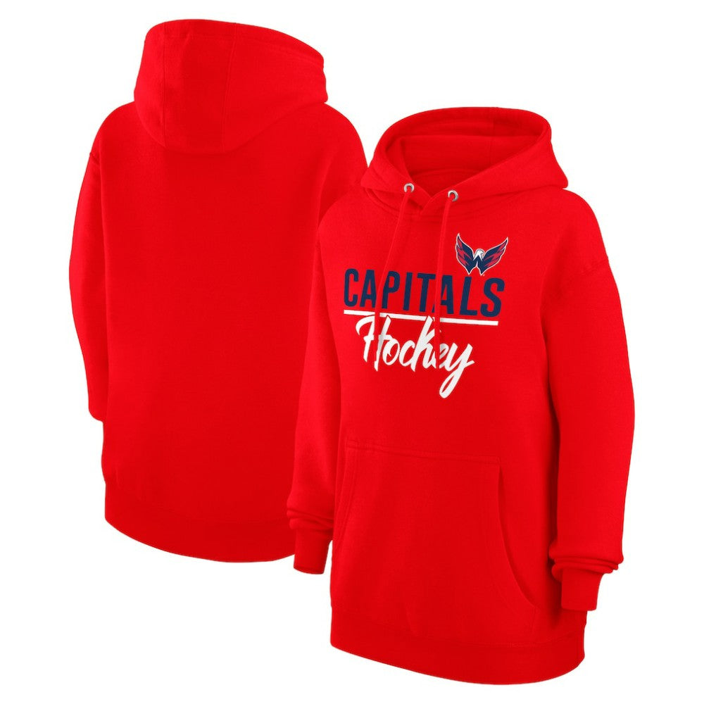 NHL Red Washington Capitals G-III 4Her by Carl Banks Women's Team Fleece Pullover Hoodie