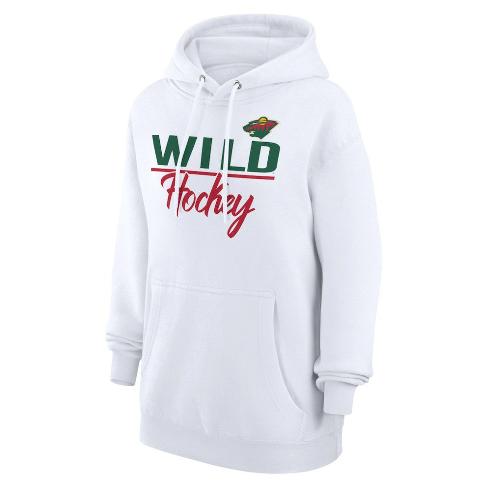 NHL White Minnesota Wild G-III 4Her by Carl Banks Women's Team Fleece Pullover Hoodie