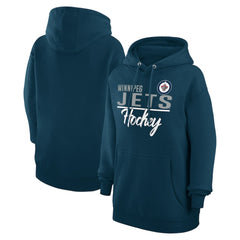 NHL Navy Winnipeg Jets G-III 4Her by Carl Banks Women's Team Fleece Pullover Hoodie