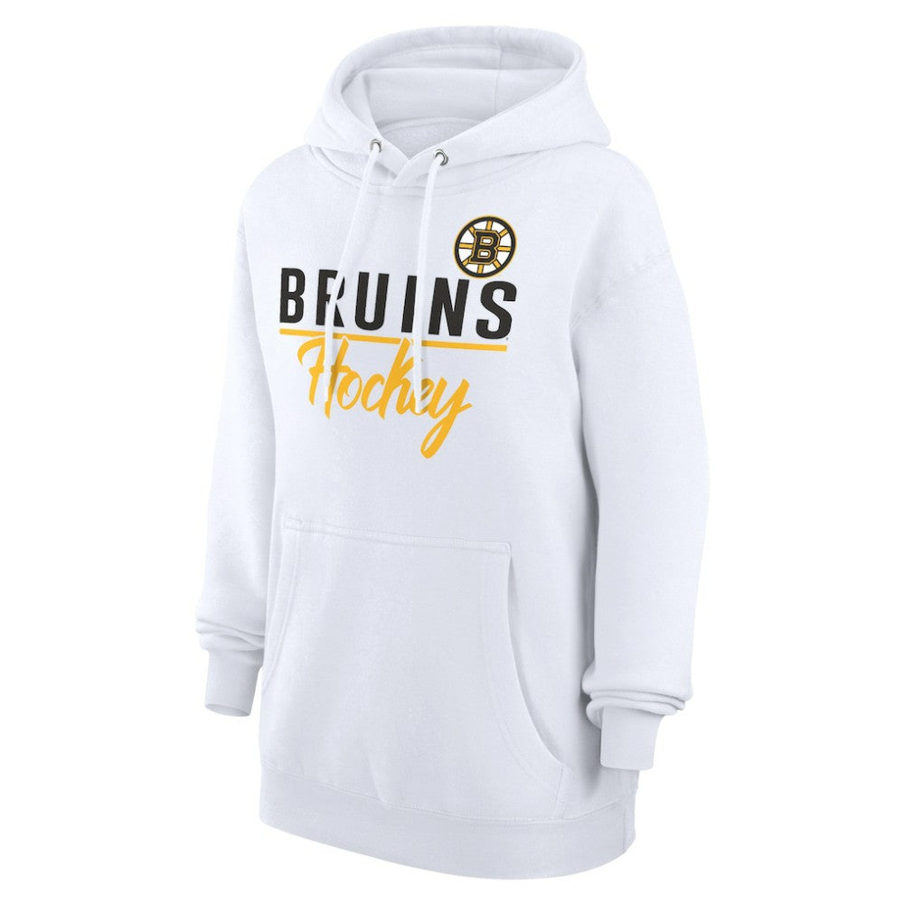 NHL White Boston Bruins G-III 4Her by Carl Banks Women's Team Fleece Pullover Hoodie