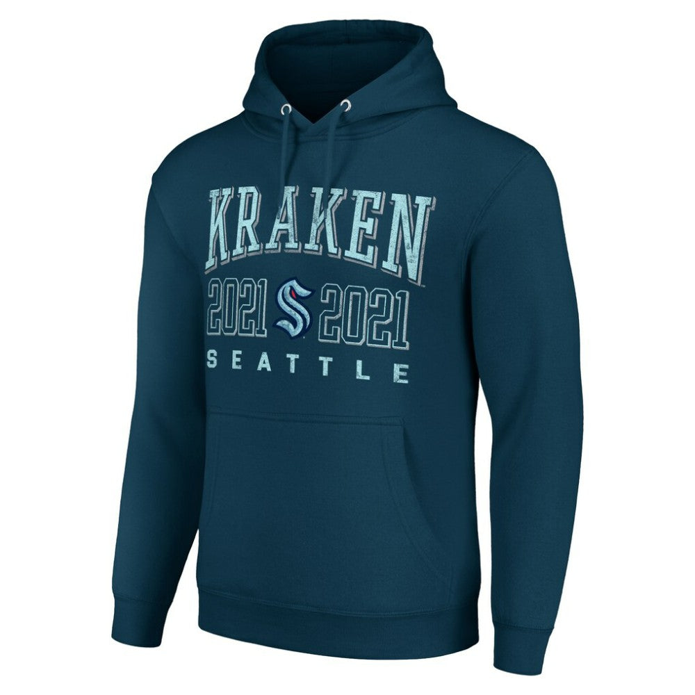 NHL Deep Sea Blue Seattle Kraken Starter Graphic Pullover Hoodie