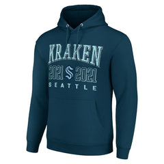 NHL Deep Sea Blue Seattle Kraken Starter Graphic Pullover Hoodie