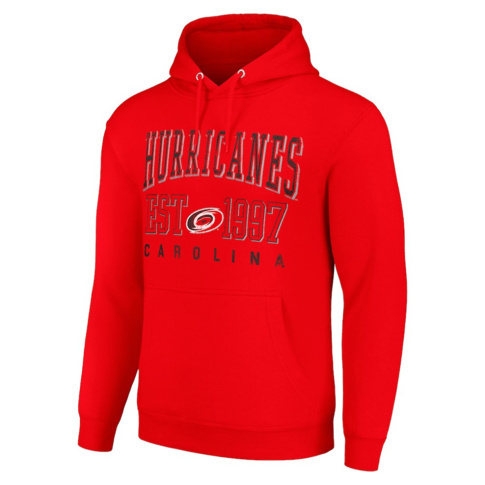 NHL Red Carolina Hurricanes Starter Graphic Pullover Hoodie
