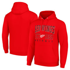NHL Red Detroit Red Wings Starter Retro Graphic Pullover Hoodie