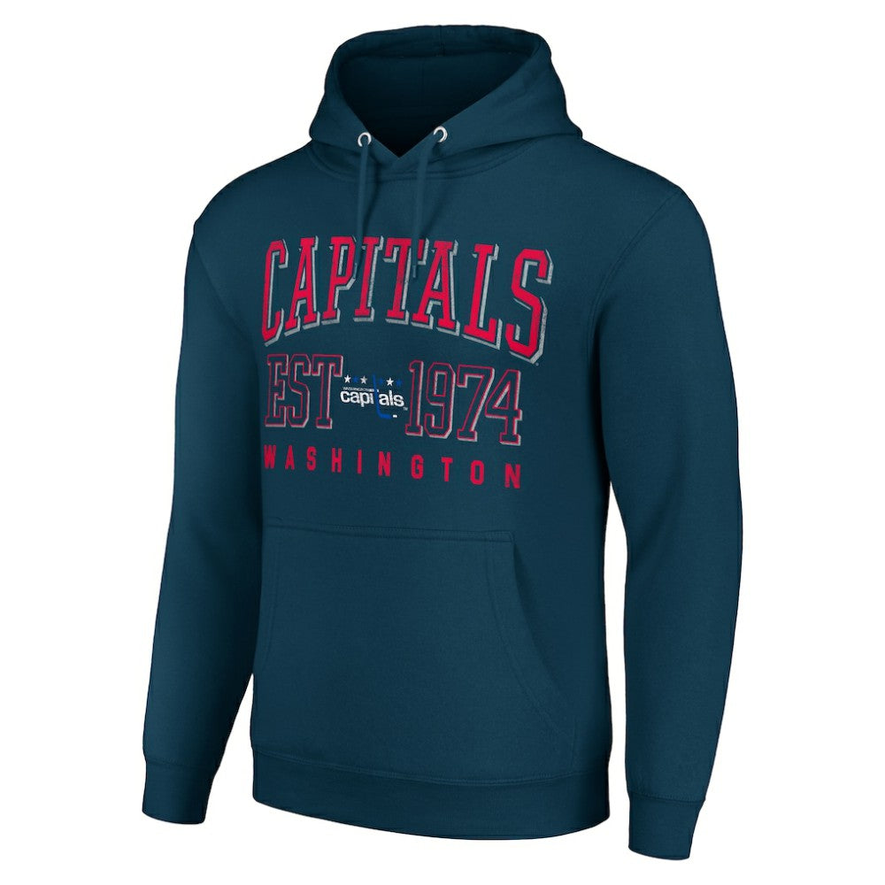 NHL Navy Washington Capitals Starter Retro Graphic Pullover Hoodie