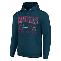 NHL Navy Washington Capitals Starter Retro Graphic Pullover Hoodie
