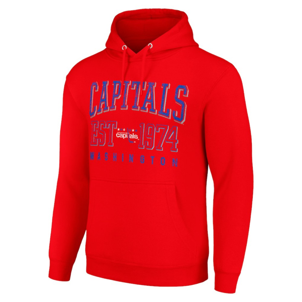 NHL Red Washington Capitals Starter Retro Graphic Pullover Hoodie