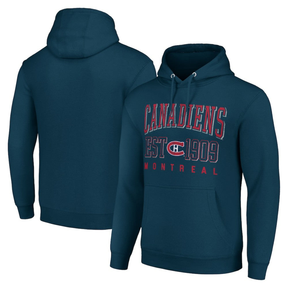 NHL Navy Montreal Canadiens Starter Retro Graphic Pullover Hoodie