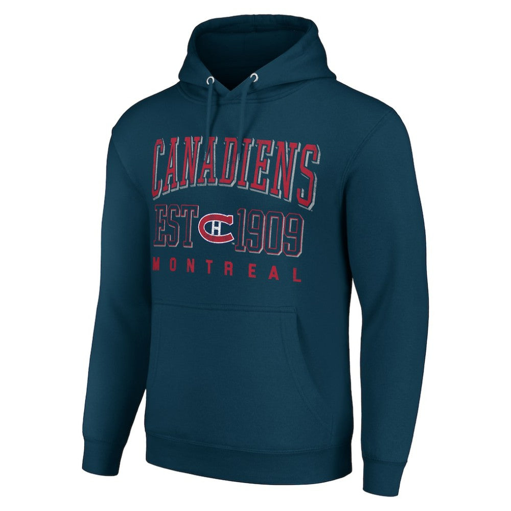 NHL Navy Montreal Canadiens Starter Retro Graphic Pullover Hoodie