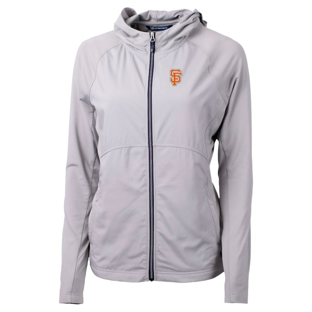 MLB San Francisco Giants Cutter & Buck Women's City Connect Adapt Eco Knit Hybrid Recycled Full-Zip Hoodie