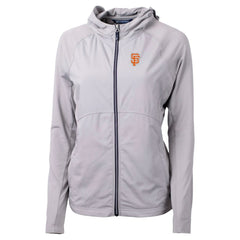 MLB San Francisco Giants Cutter & Buck Women's City Connect Adapt Eco Knit Hybrid Recycled Full-Zip Hoodie