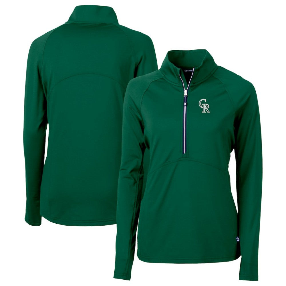 MLB Colorado Rockies Cutter & Buck Women's City Connect Adapt Eco Knit Recycled Half-Zip Pullover Top