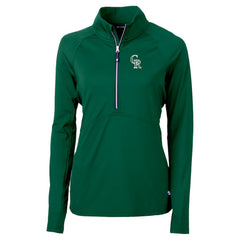 MLB Colorado Rockies Cutter & Buck Women's City Connect Adapt Eco Knit Recycled Half-Zip Pullover Top