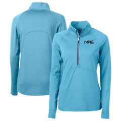 MLB Milwaukee Brewers Cutter & Buck Women's City Connect Adapt Eco Knit Recycled Half-Zip Pullover Top