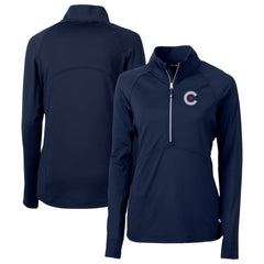 MLB Chicago Cubs Cutter & Buck Women's City Connect Adapt Eco Knit Recycled Half-Zip Pullover Top