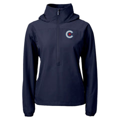 MLB Chicago Cubs Cutter & Buck Women's City Connect Charter Eco Recycled Half-Zip Anorak Jacket
