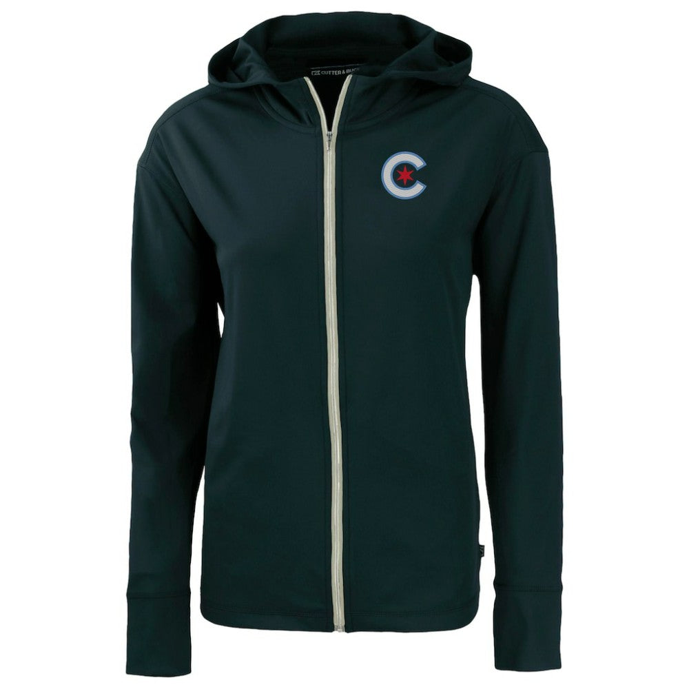MLB Chicago Cubs Cutter & Buck Women's City Connect Daybreak Eco Recycled Full-Zip Hoodie