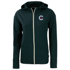 MLB Chicago Cubs Cutter & Buck Women's City Connect Daybreak Eco Recycled Full-Zip Hoodie