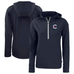 MLB Chicago Cubs Cutter & Buck Women's City Connect Daybreak Eco Recycled Half-Zip Hoodie