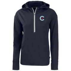 MLB Chicago Cubs Cutter & Buck Women's City Connect Daybreak Eco Recycled Half-Zip Hoodie