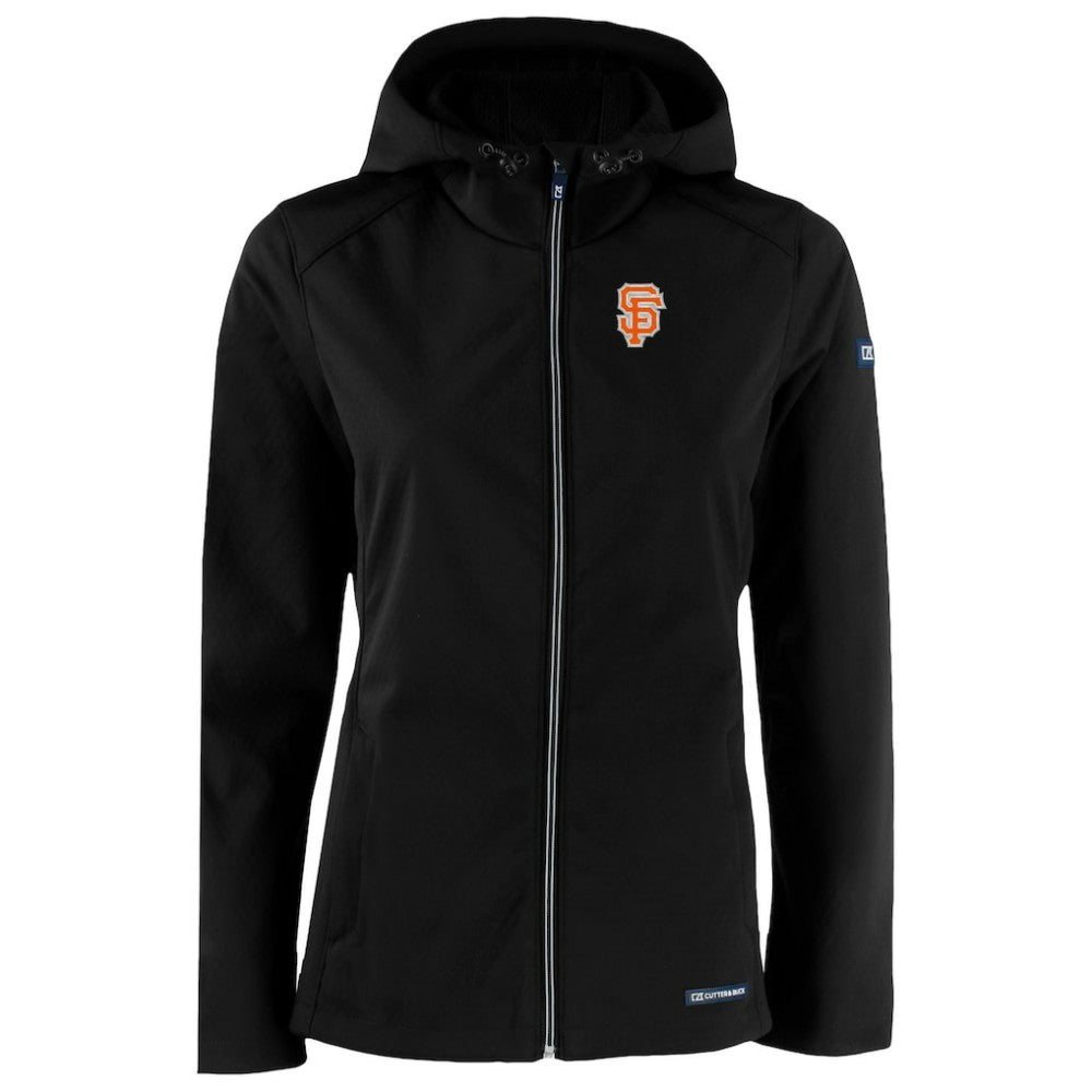 MLB San Francisco Giants Cutter & Buck Women's City Connect Evoke Eco Softshell Recycled Full-Zip Hoodie Jacket