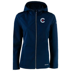 MLB Chicago Cubs Cutter & Buck Women's City Connect Evoke Eco Softshell Recycled Full-Zip Hoodie Jacket
