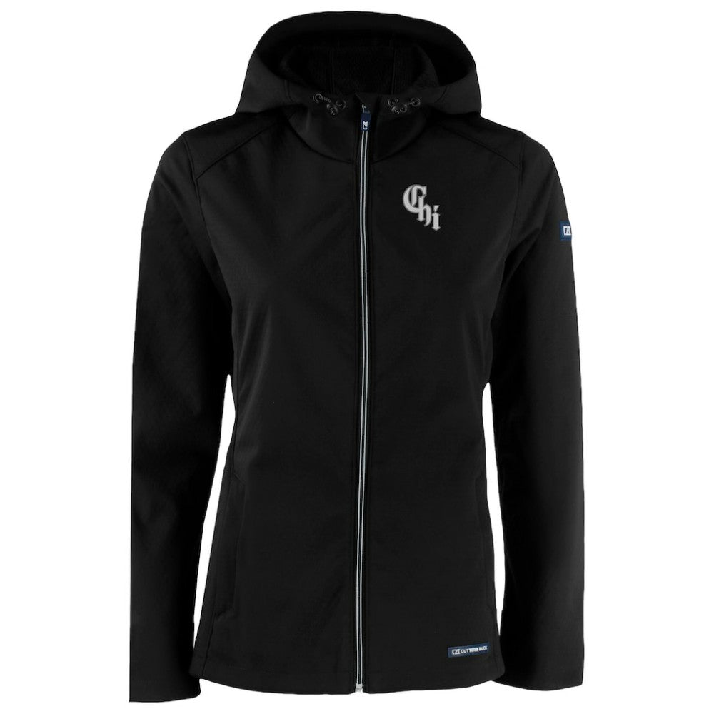 MLB Chicago White Sox Cutter & Buck Women's City Connect Evoke Eco Softshell Recycled Full-Zip Hoodie Jacket