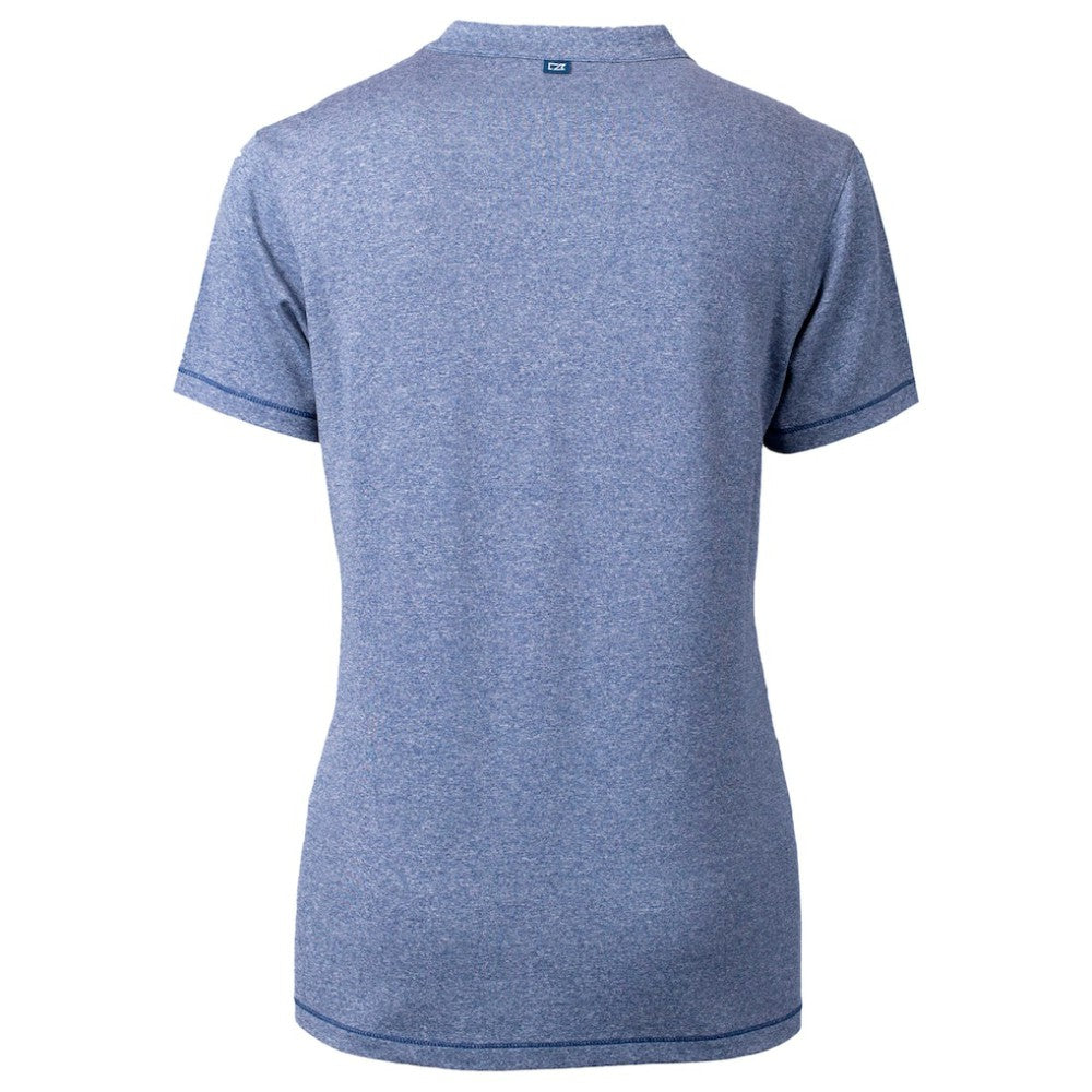 MLB Chicago Cubs Cutter & Buck Women's City Connect Forge Heathered Stretch Blade Top