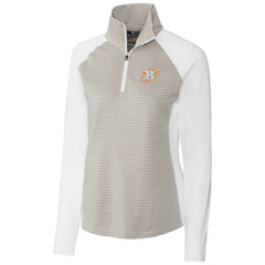 MLB Houston Astros Cutter & Buck Women's City Connect Forge Tonal Stripe Stretch Half-Zip Pullover Top