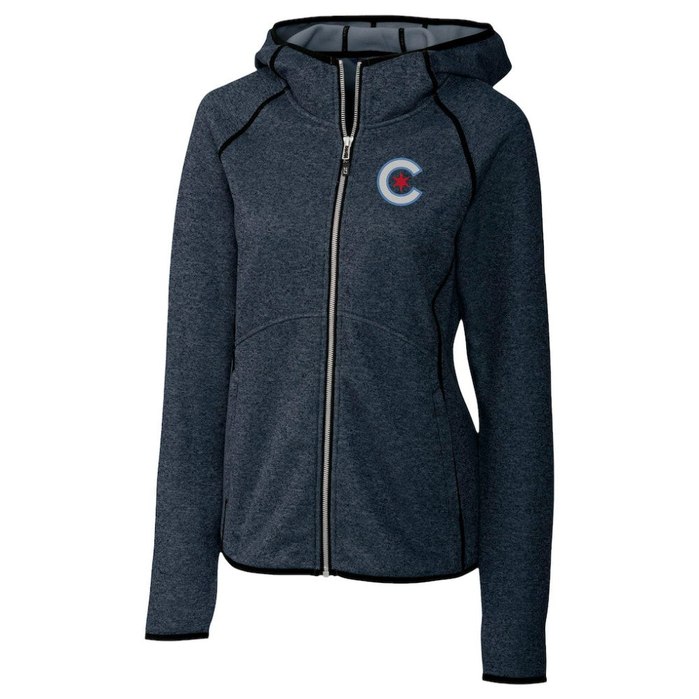 MLB Chicago Cubs Cutter & Buck Women's City Connect Mainsail Full-Zip Hooded Jacket