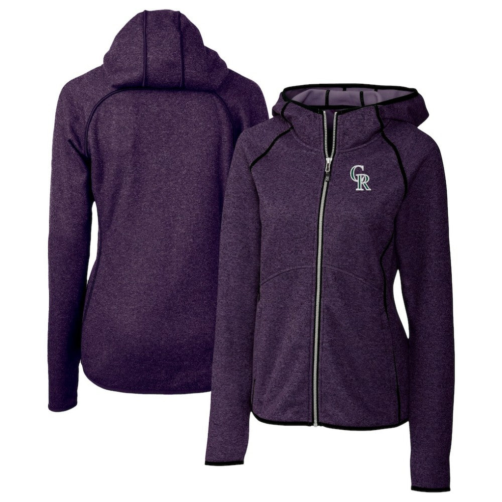 MLB Colorado Rockies Cutter & Buck Women's City Connect Mainsail Full-Zip Hooded Jacket
