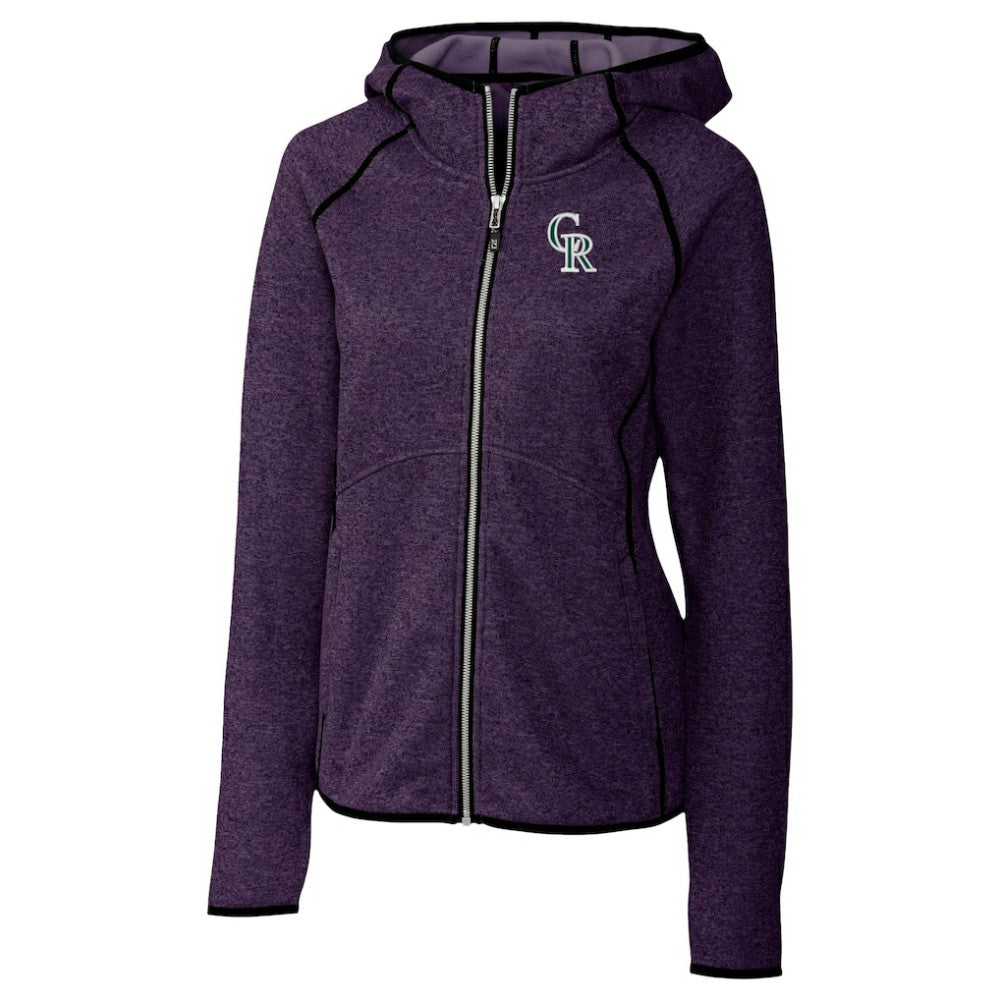 MLB Colorado Rockies Cutter & Buck Women's City Connect Mainsail Full-Zip Hooded Jacket