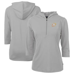 MLB Houston Astros Cutter & Buck Women's City Connect Virtue Eco Pique Recycled Half-Zip Pullover Hoodie