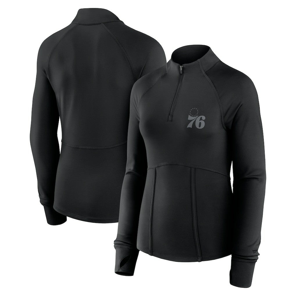NBA Philadelphia 76ers Women's Elements Match Raglan Quarter-Zip Top
